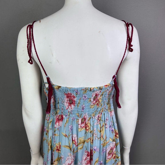 Miss June dress size small maxi crochet halter floral cottagecore beach boho - Picture 9 of 15